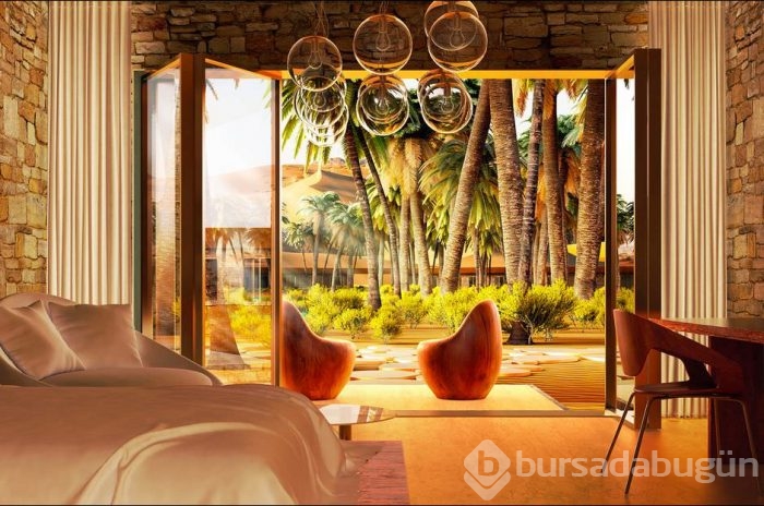 Çöle yemyeşil tatil köyü yaptılar	
