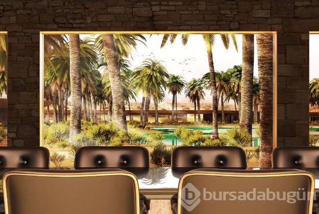 Çöle yemyeşil tatil köyü yaptılar	

