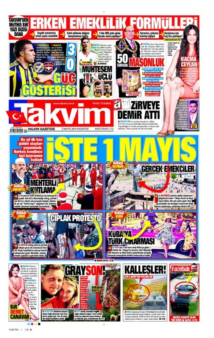 Günün gazete manşetleri - 2 Mayıs 2016