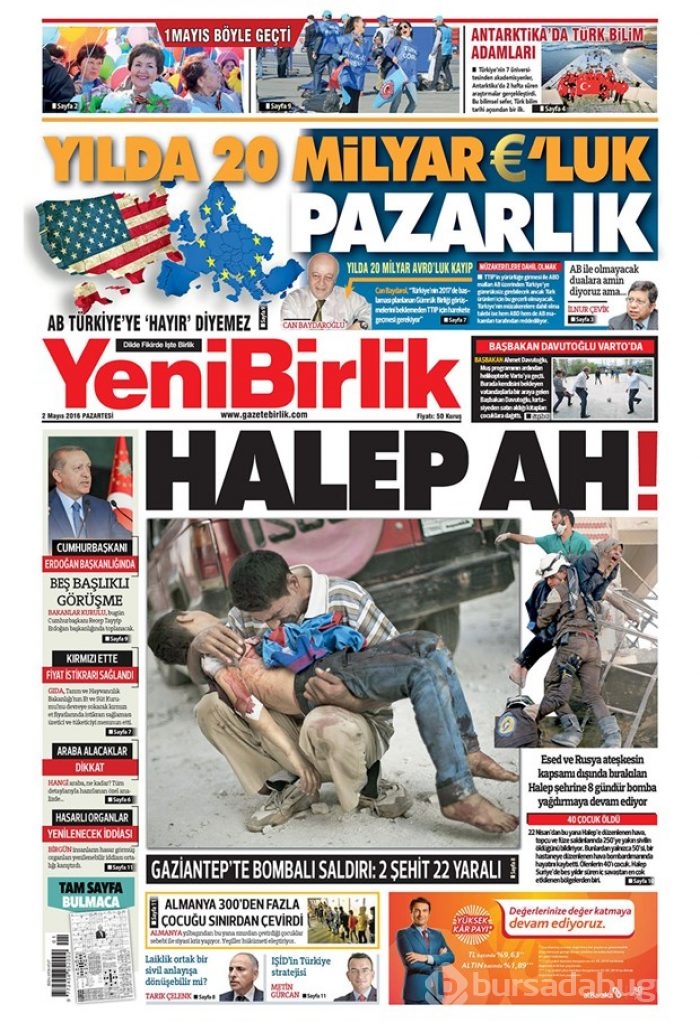 Günün gazete manşetleri - 2 Mayıs 2016