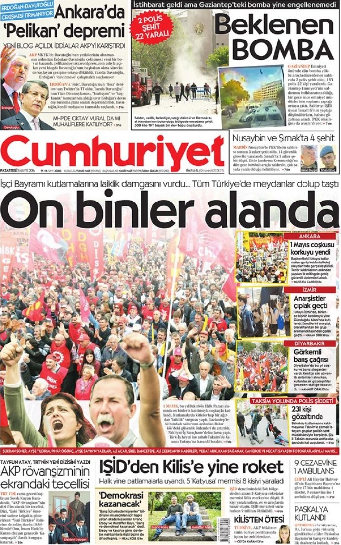 Günün gazete manşetleri - 2 Mayıs 2016