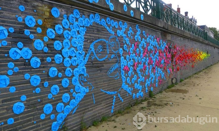Grafiti ile origami birleşince ortaya bunlar çıktı