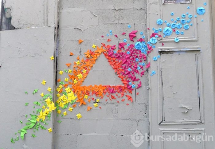 Grafiti ile origami birleşince ortaya bunlar çıktı