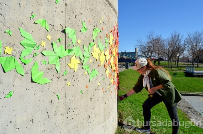 Grafiti ile origami birleşince ortaya bunlar çıktı
