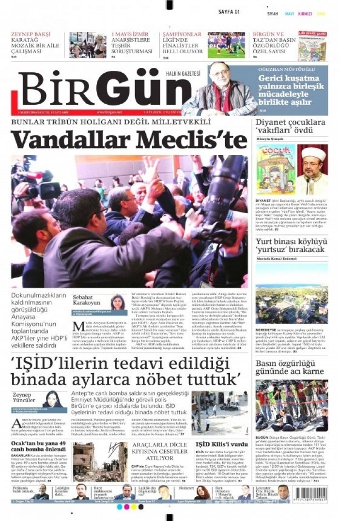 3 Mayıs 2016 gazete manşetleri