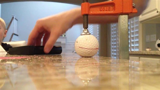 Golf topunun içinden bakın ne çıktı?