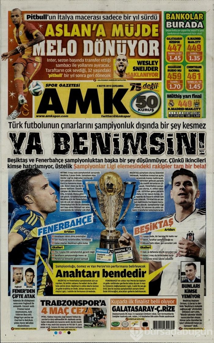 Günün gazete manşetleri 4 Mayıs 2016