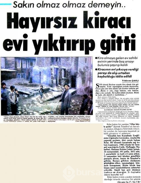 Geçmiş zaman olur ki...