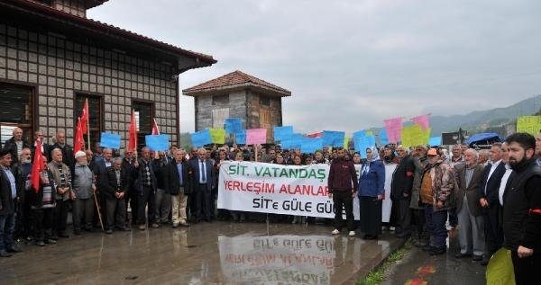 Rize'de tabutlu eylem