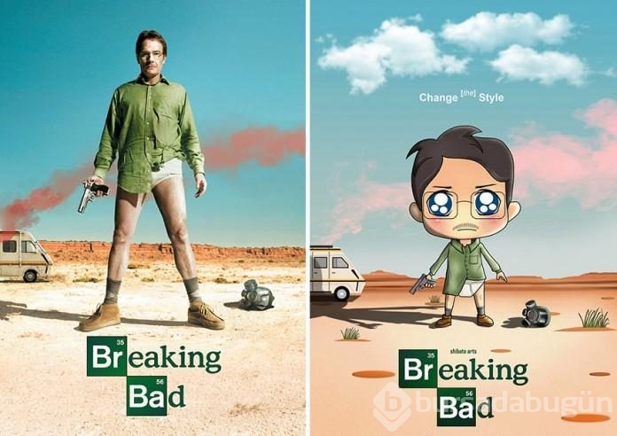 9 ünlü dizi illüstrasyonu