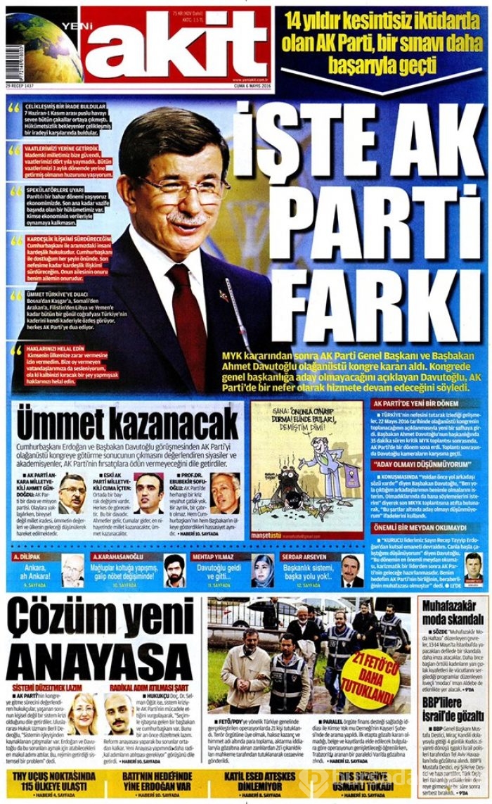 Günün gazete manşetleri 6 Mayıs 2016
