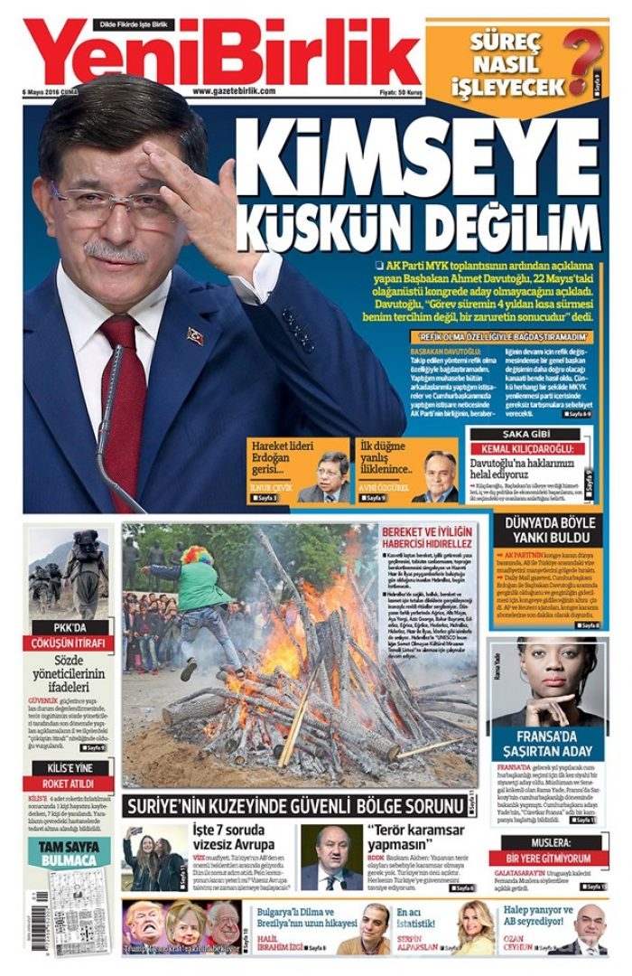Günün gazete manşetleri 6 Mayıs 2016
