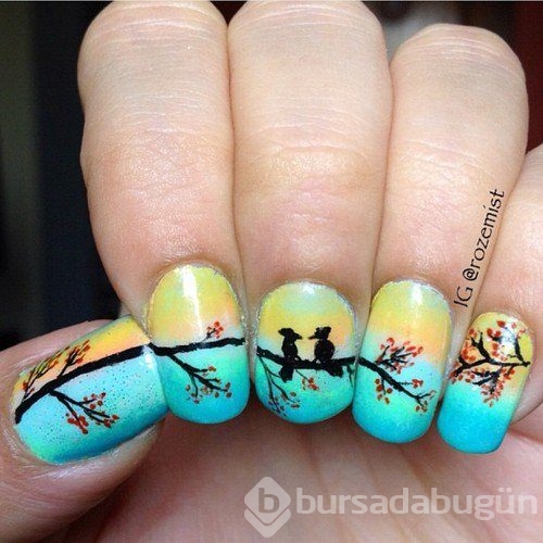 Bahar temalı nail artlar