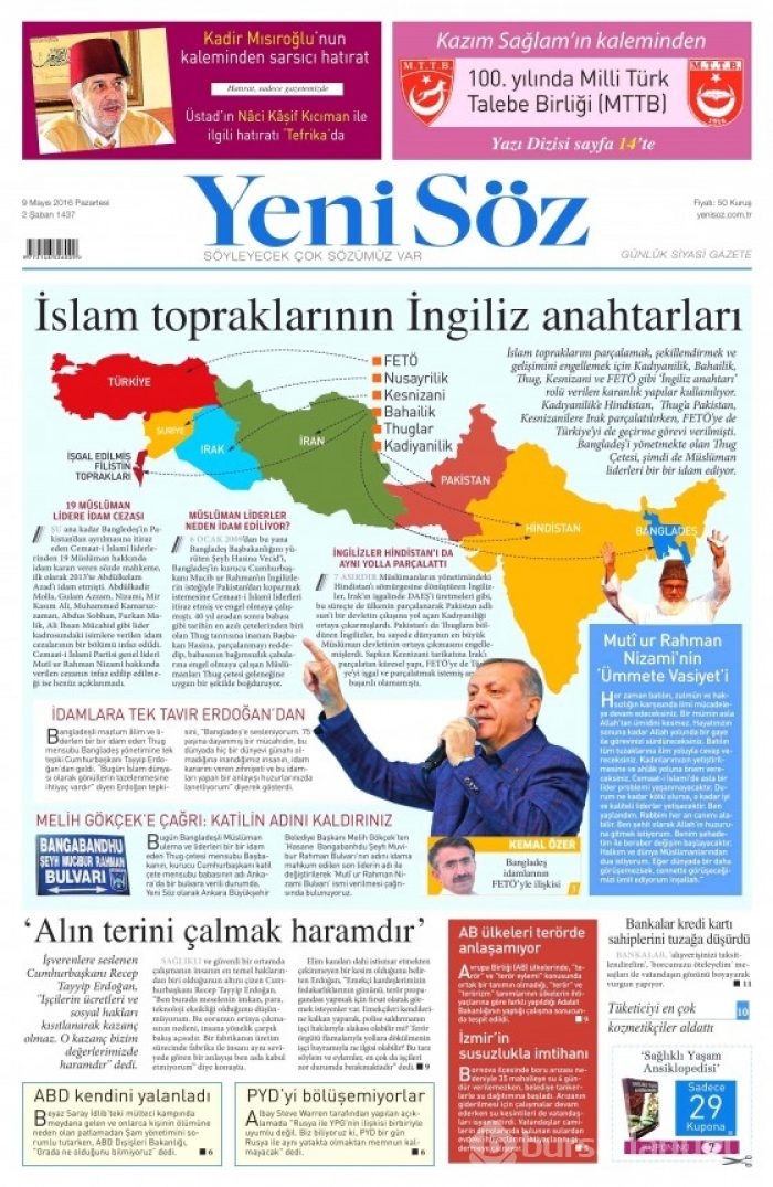 Gazete manşetleri (09.05.2016)