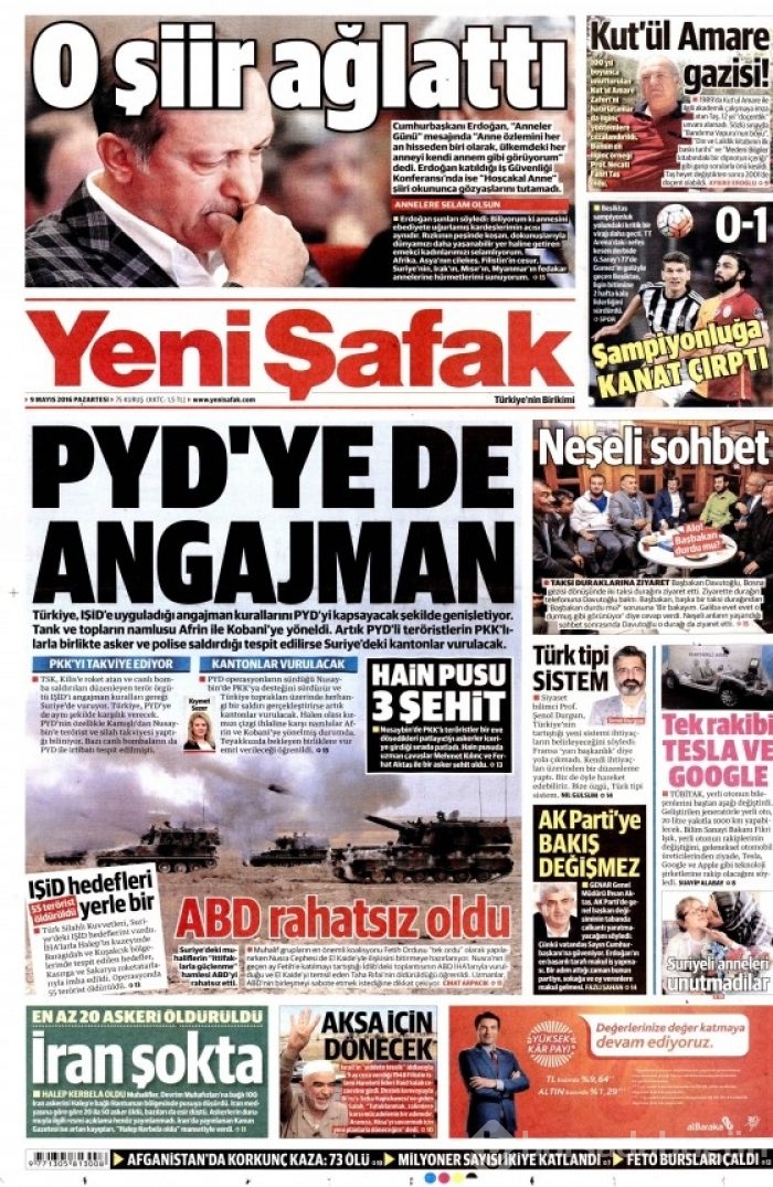 Gazete manşetleri (09.05.2016)