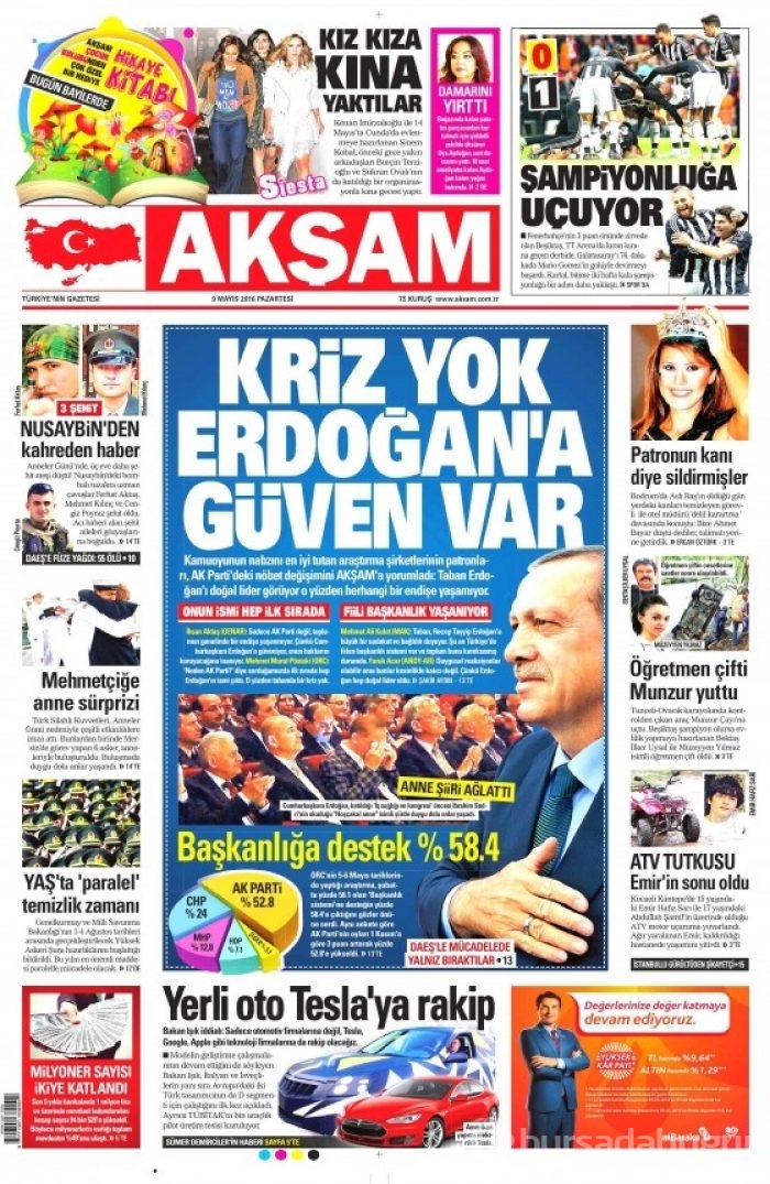 Gazete manşetleri (09.05.2016)