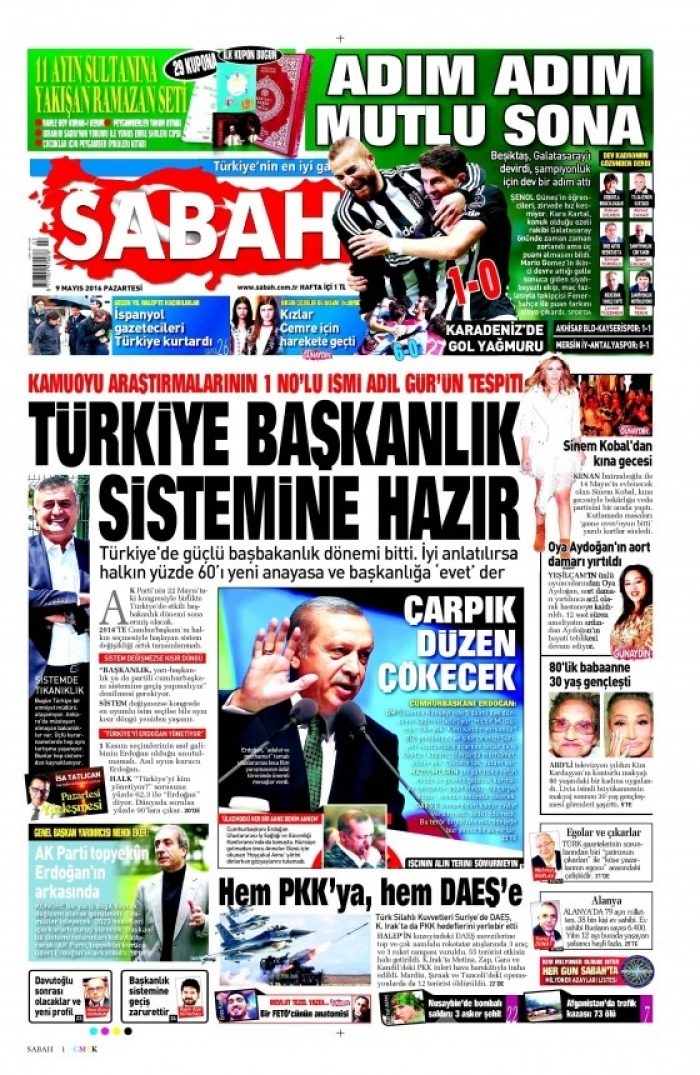 Gazete manşetleri (09.05.2016)