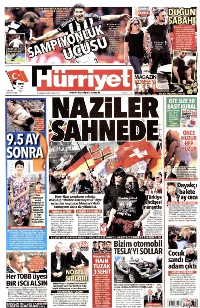 Gazete manşetleri (09.05.2016)