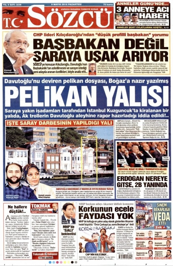 Gazete manşetleri (09.05.2016)