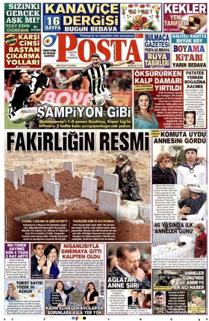 Gazete manşetleri (09.05.2016)