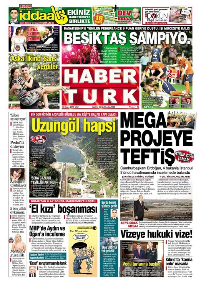 Günün gazete manşetleri - 10 Mayıs 2016
