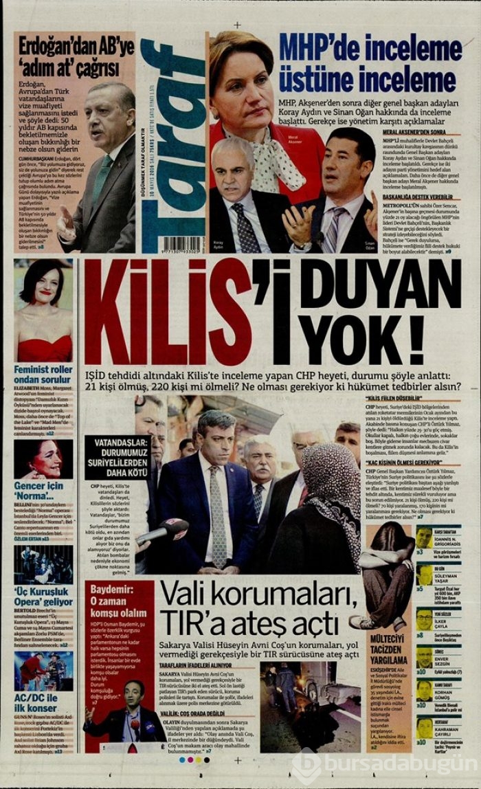Günün gazete manşetleri - 10 Mayıs 2016