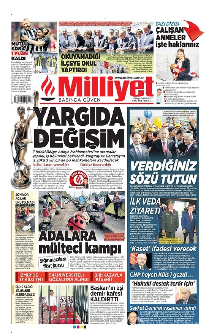 Günün gazete manşetleri - 10 Mayıs 2016