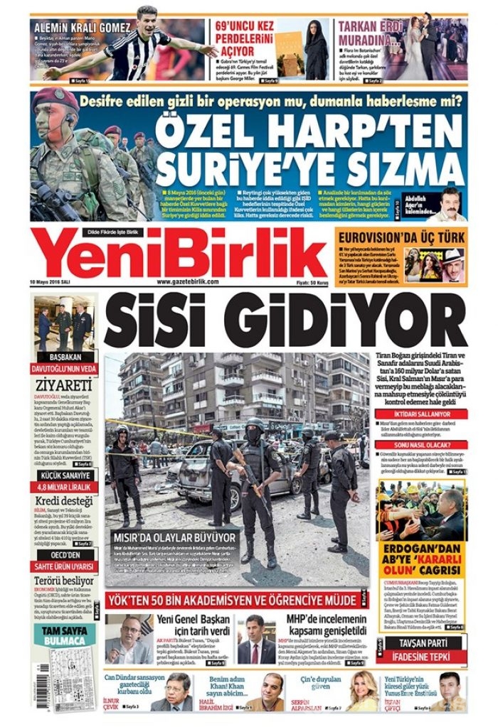 Günün gazete manşetleri - 10 Mayıs 2016