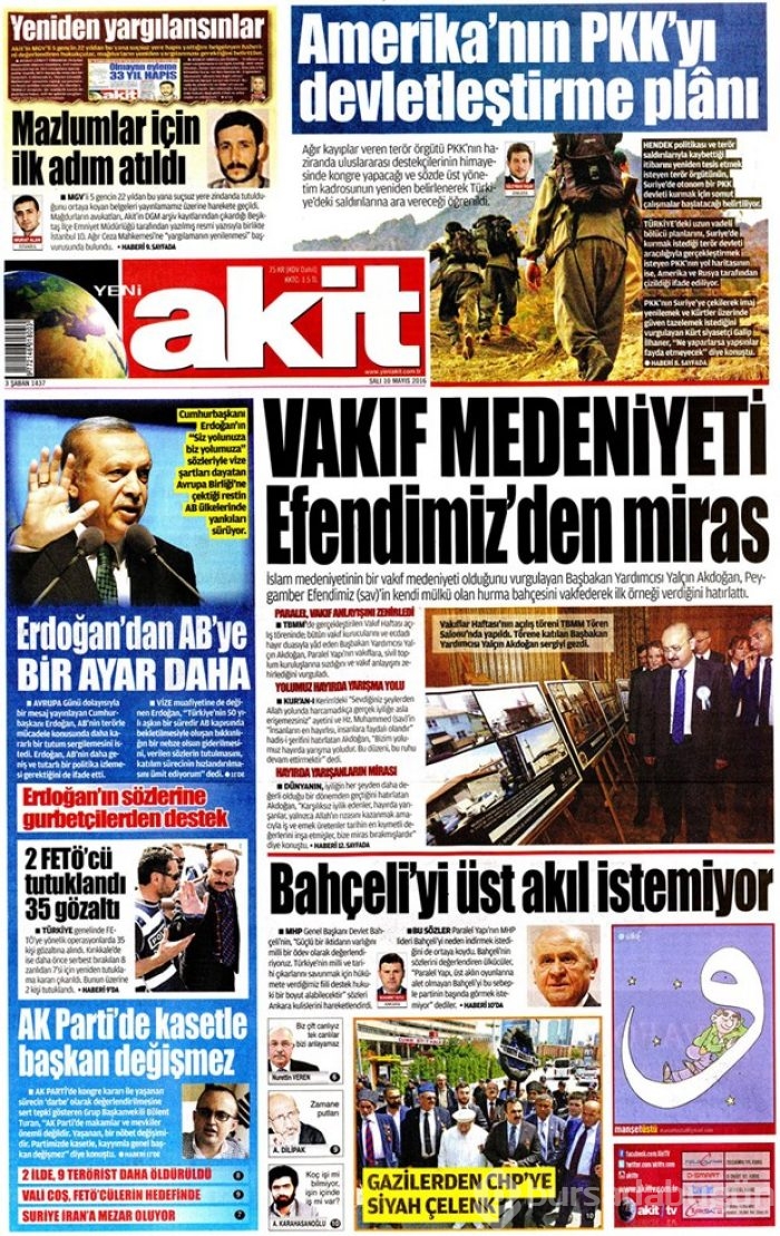 Günün gazete manşetleri - 10 Mayıs 2016