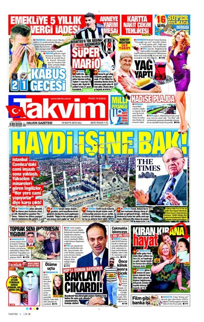 Günün gazete manşetleri - 10 Mayıs 2016