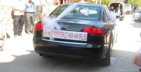 Evlendirirken güldüren gelin arabaları!