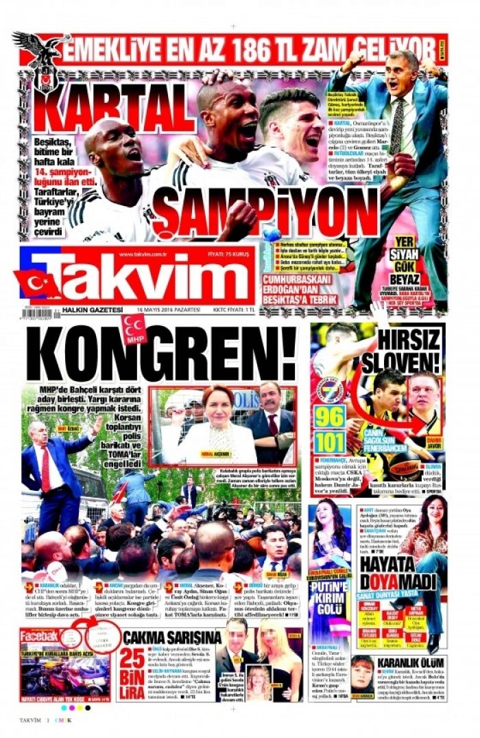 Gazete manşetleri (16.05.2016)