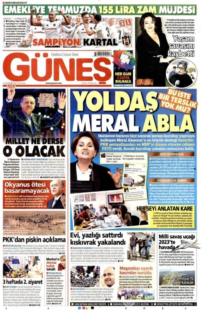 Gazete manşetleri (16.05.2016)