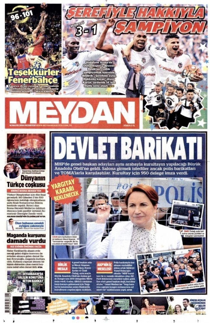 Gazete manşetleri (16.05.2016)