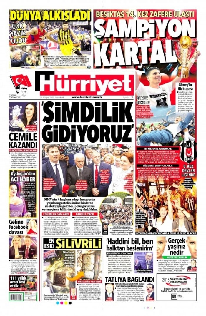 Gazete manşetleri (16.05.2016)