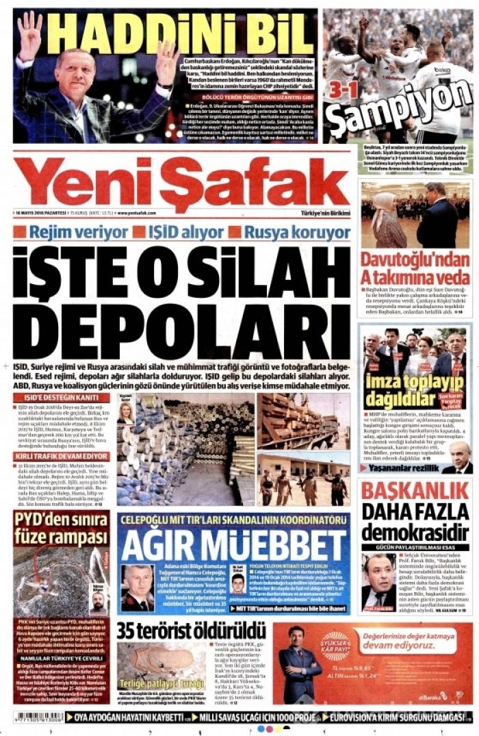 Gazete manşetleri (16.05.2016)