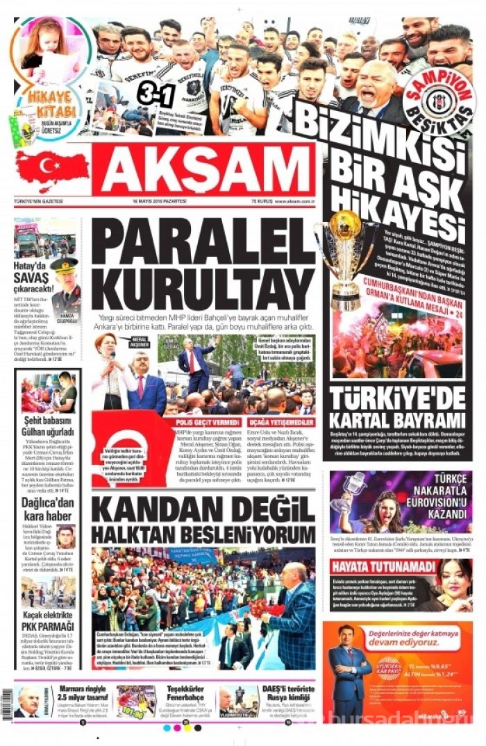 Gazete manşetleri (16.05.2016)