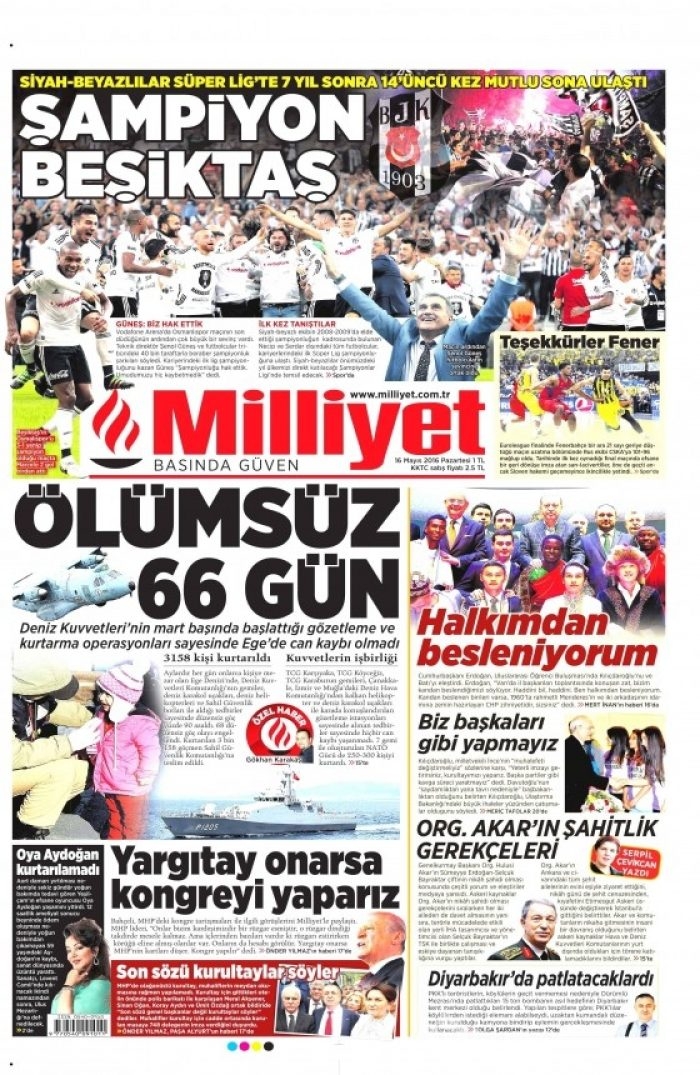 Gazete manşetleri (16.05.2016)