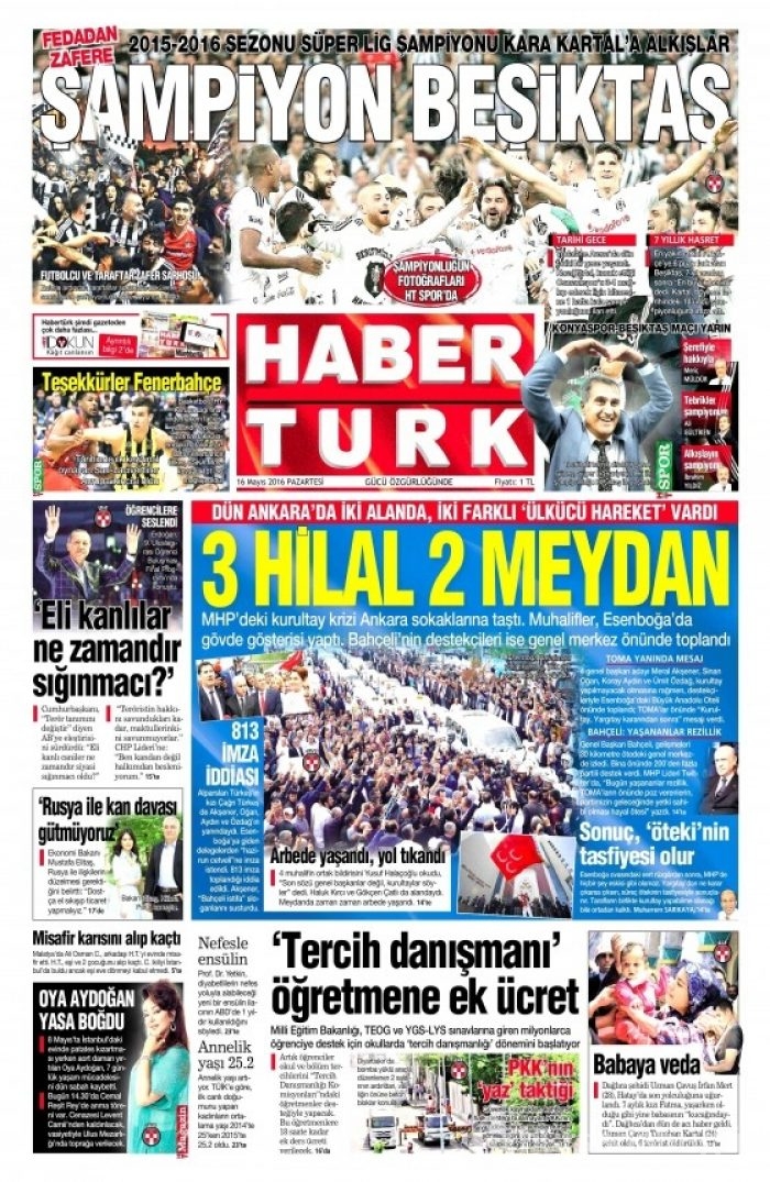 Gazete manşetleri (16.05.2016)
