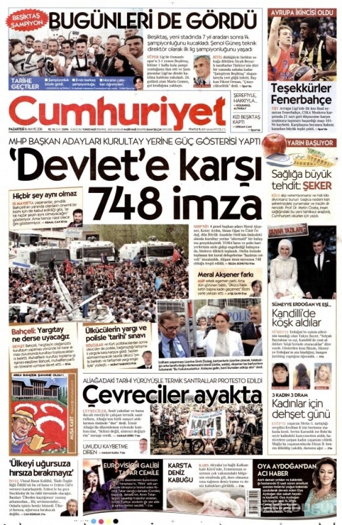 Gazete manşetleri (16.05.2016)