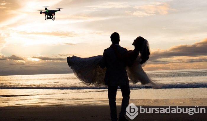 'Drone' düğün fotoğrafçılığına alet edilirse...