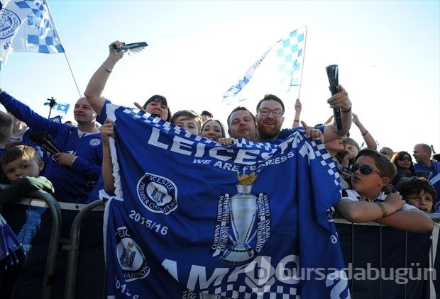 Leicester City şampiyonluğunu kutladı