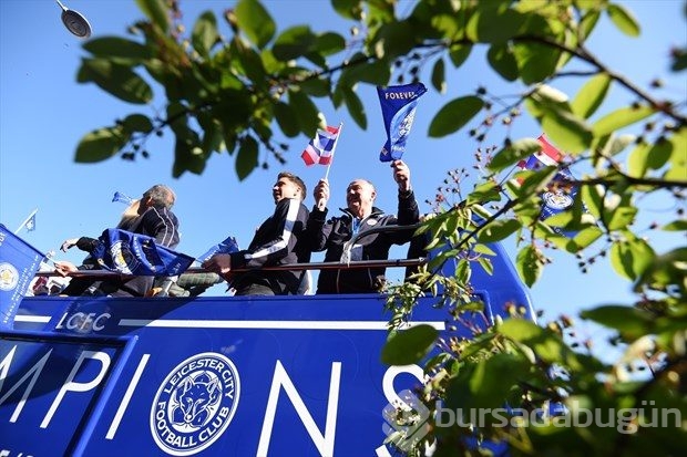 Leicester City şampiyonluğunu kutladı