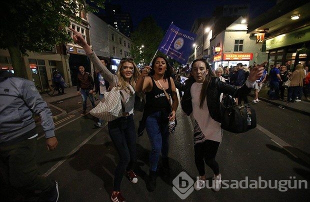 Leicester City şampiyonluğunu kutladı