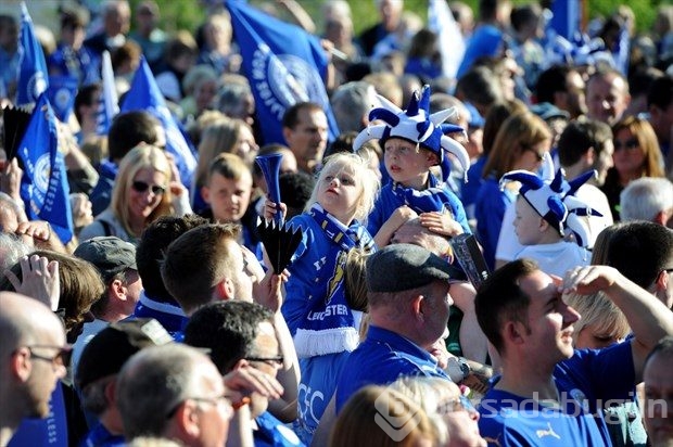 Leicester City şampiyonluğunu kutladı