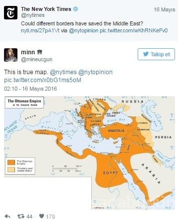 Türkiye'yi 7 parçaya böldü New York Times