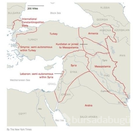 Türkiye'yi 7 parçaya böldü New York Times