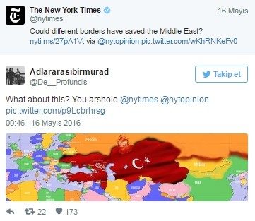 Türkiye'yi 7 parçaya böldü New York Times