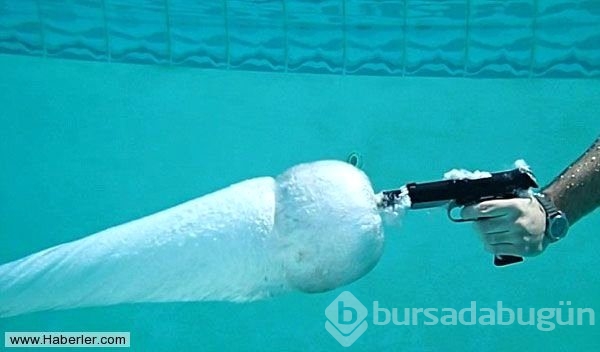 Suyun direnci mermiyi çiçeğe çevirdi!