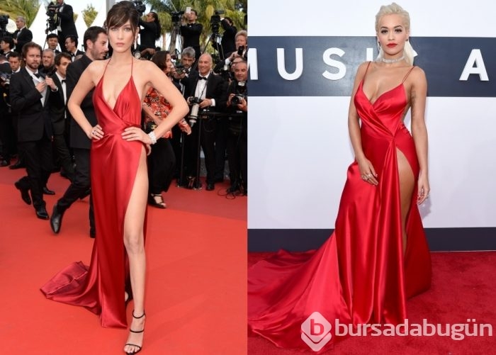 İki kırmızı elbise yüzbinleri birbirine kattı
